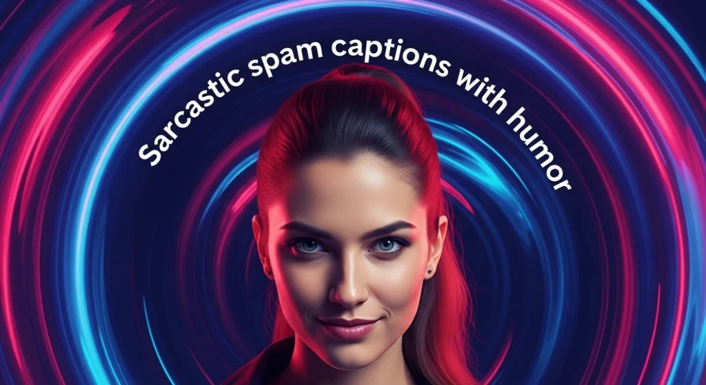 Sarcastic spam captions with humor