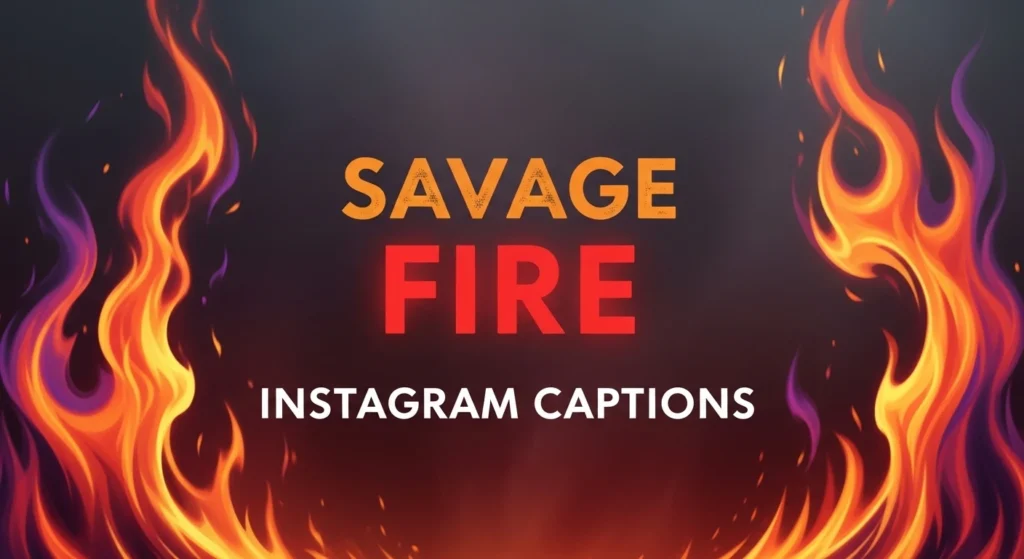 Savage Fire Instagram Captions