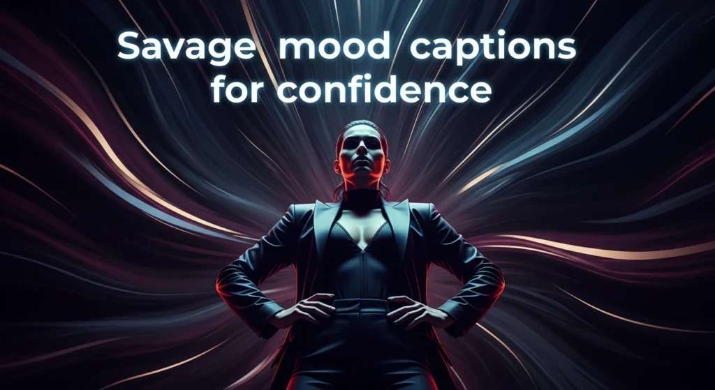 Savage mood captions for confidence