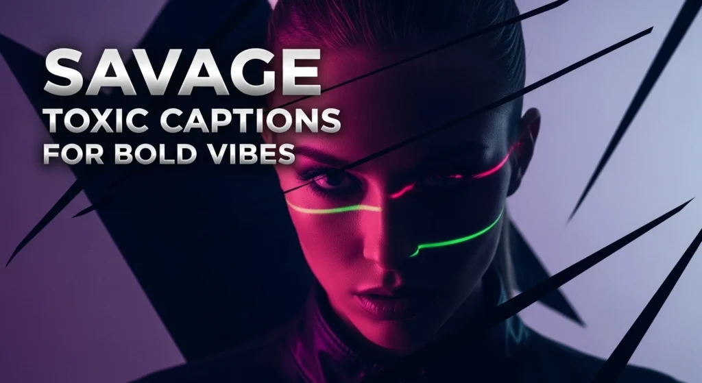 Savage toxic captions for bold vibes