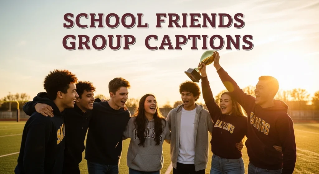 School Friends Group Captions