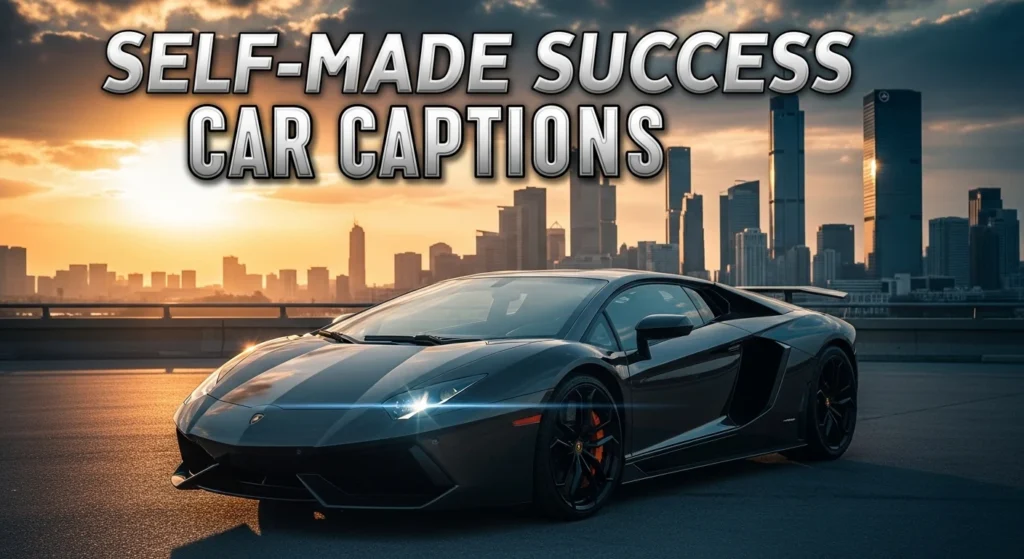 Self-Made Success Car Captions