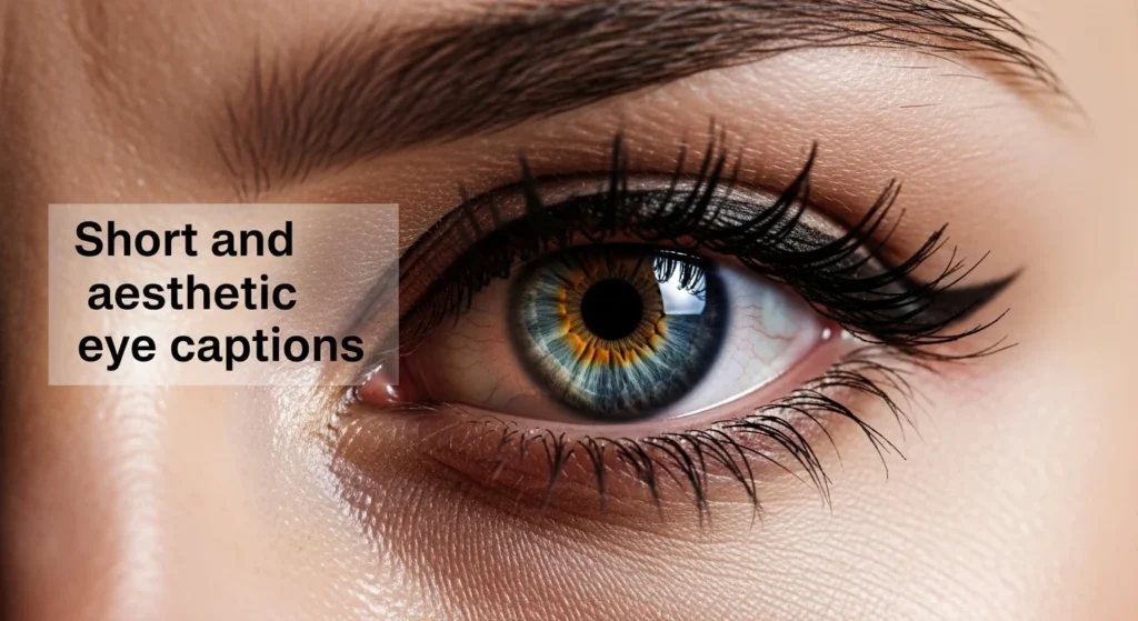 Short and aesthetic eye captions