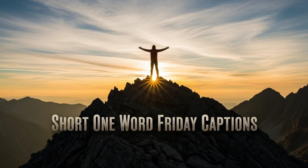 Short One Word Friday Captions