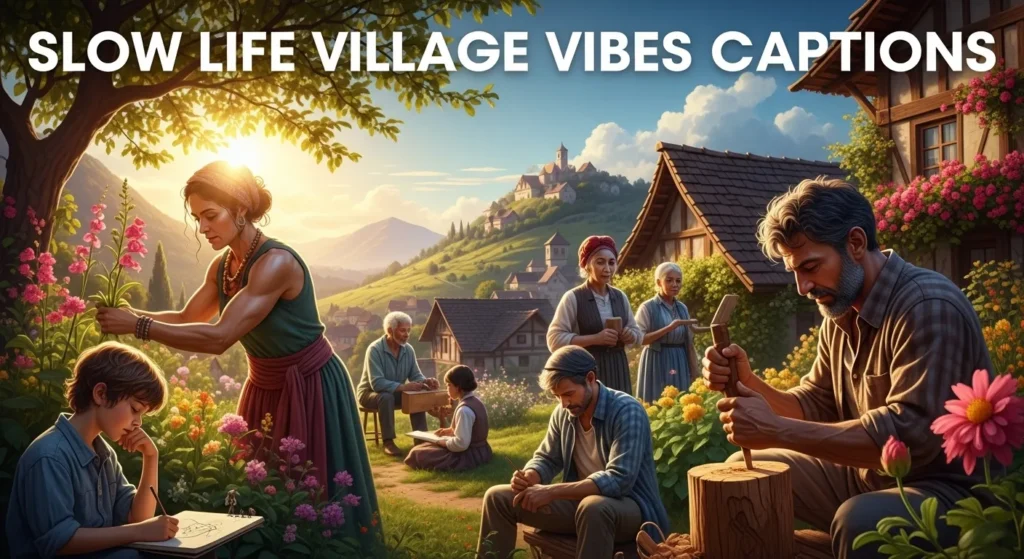 Slow Life Village Vibes Captions
