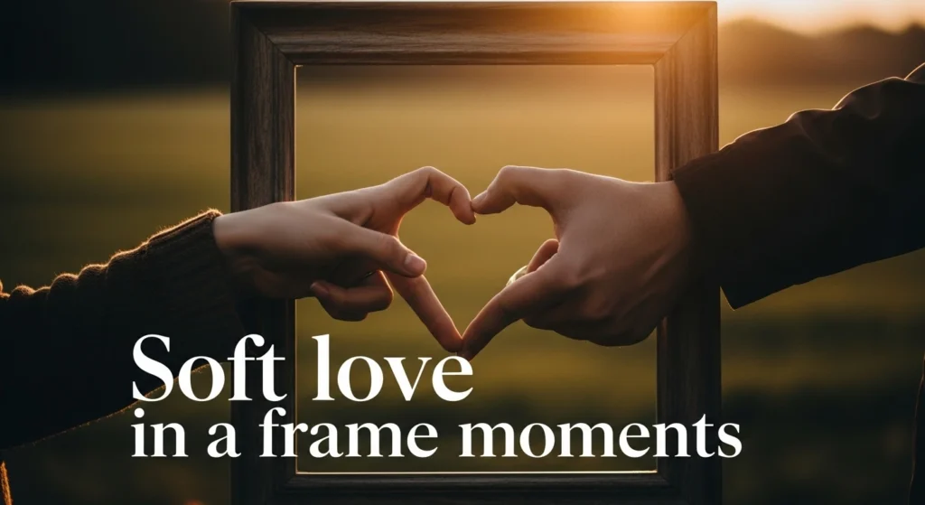 Soft love in a frame moments