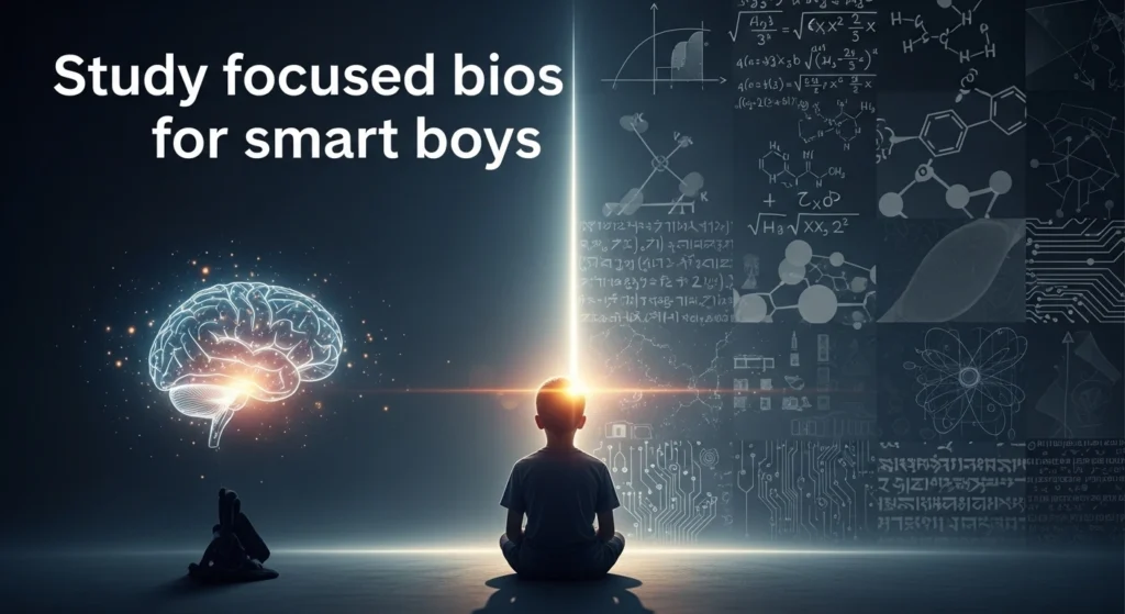 Study focused bios for smart boys