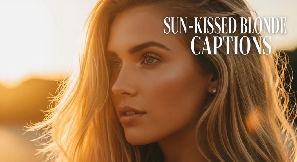 Sun-Kissed Blonde Captions