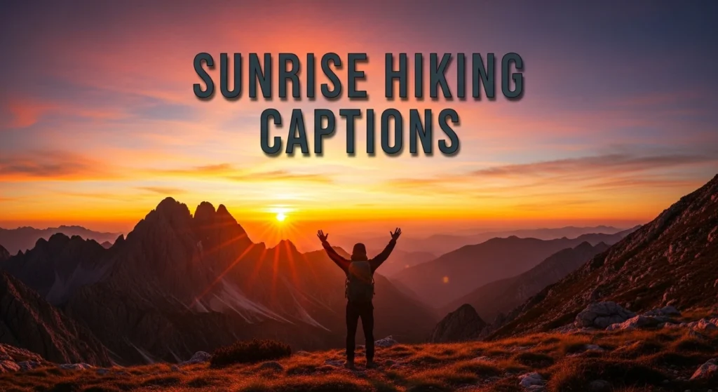 Sunrise Hiking Captions