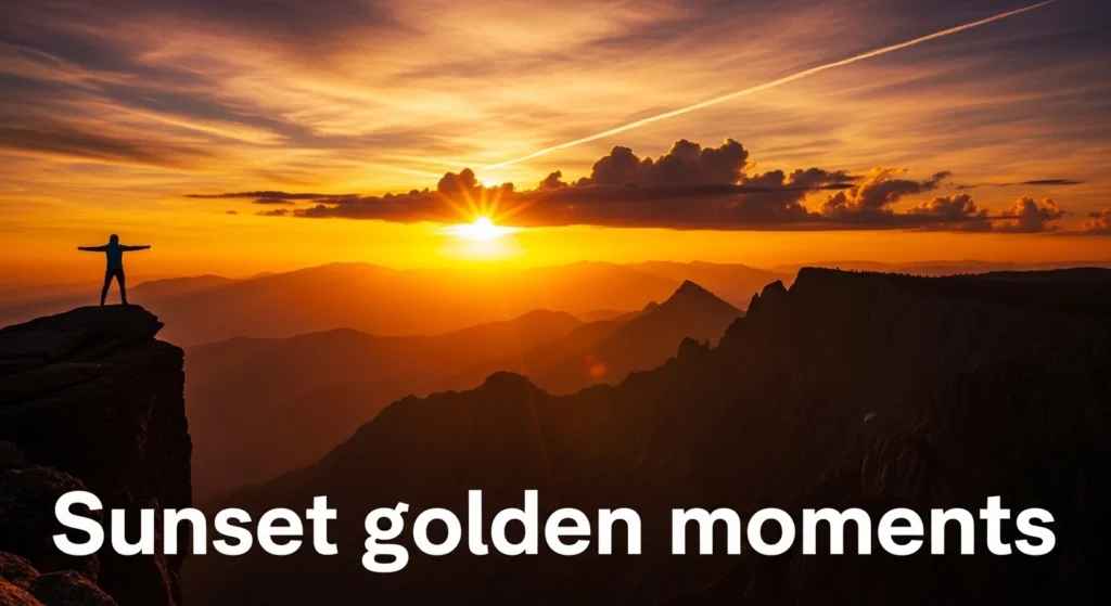Sunset golden moments