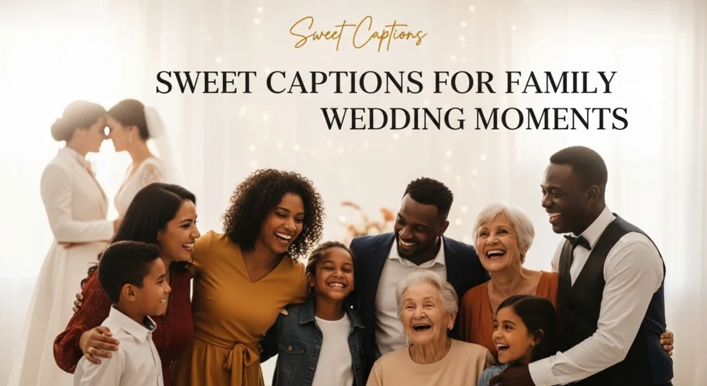 Sweet Captions for Family Wedding Moments