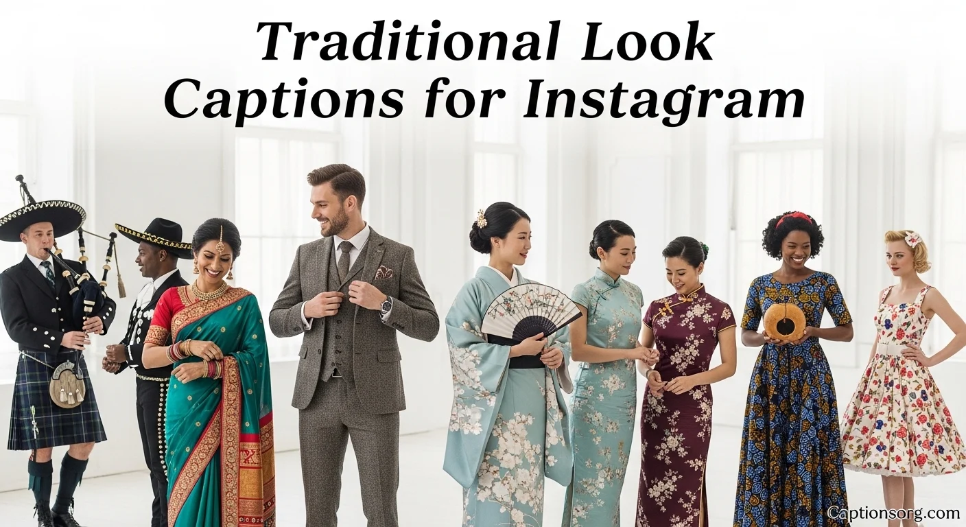 Traditional Look Captions for Instagram