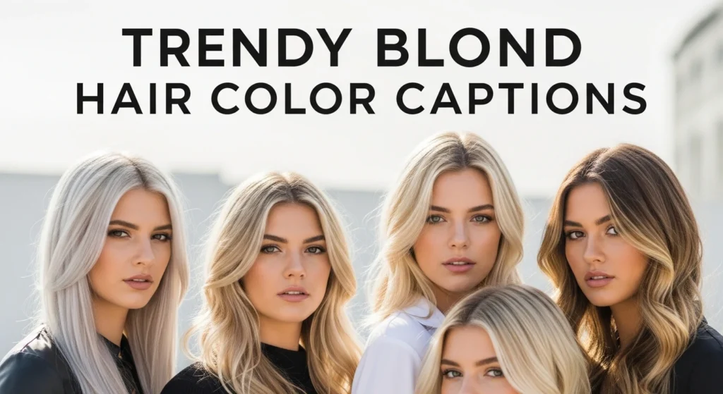 Trendy Blond Hair Color Captions