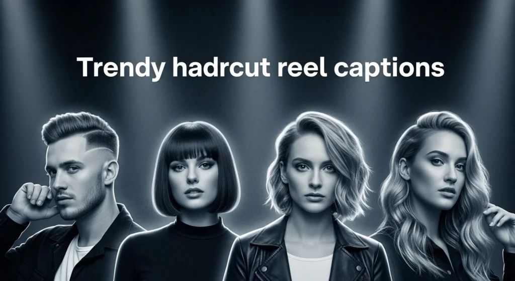 Trendy haircut reel captions