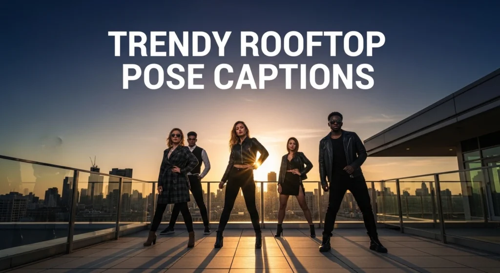 Trendy Rooftop Pose Captions