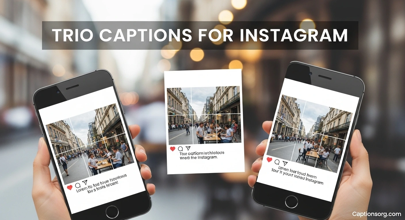 Trio Captions for Instagram