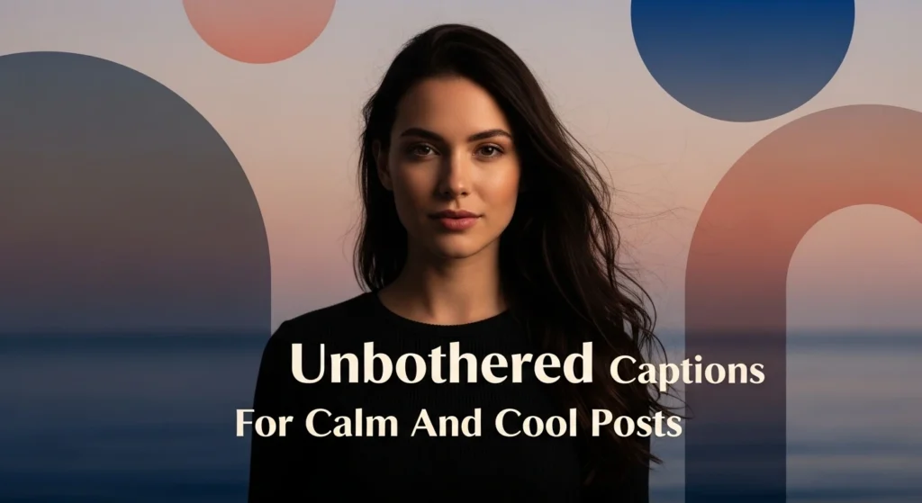 Unbothered Captions For Calm And Cool Posts