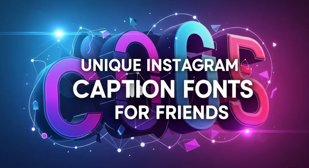 Unique instagram caption fonts for Friends