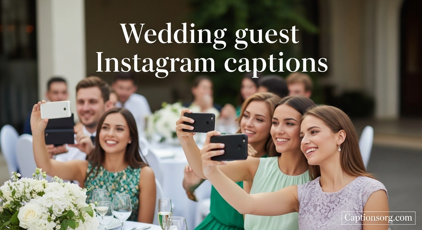 Wedding guest instagram captions