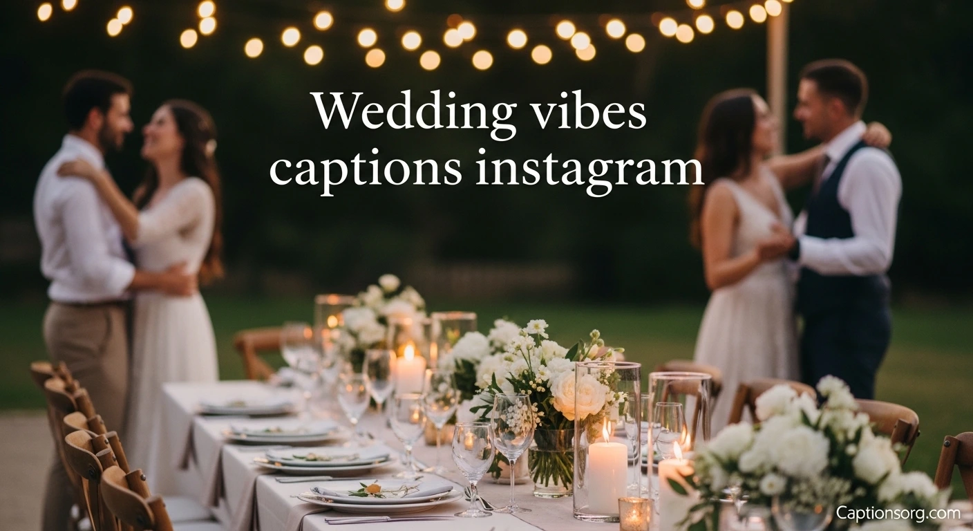 Wedding vibes captions instagram