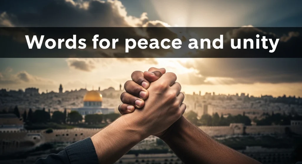Words for peace and unity
