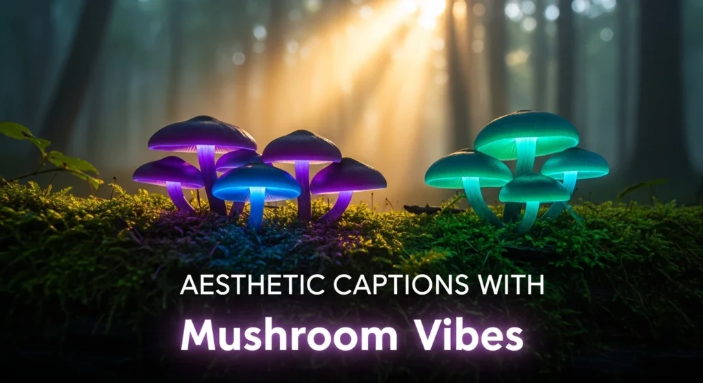 Aesthetic Captions With Mushroom Vibes