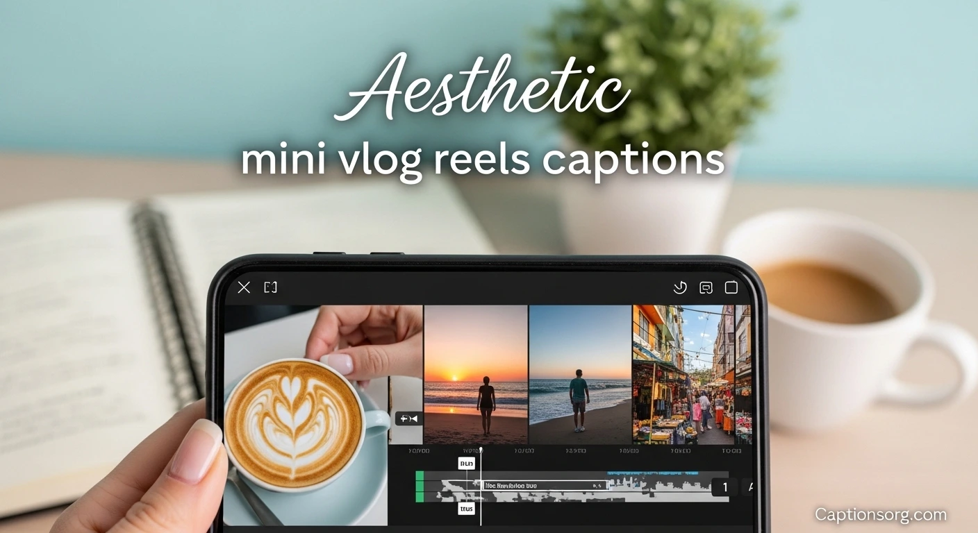 Aesthetic mini vlog reels captions
