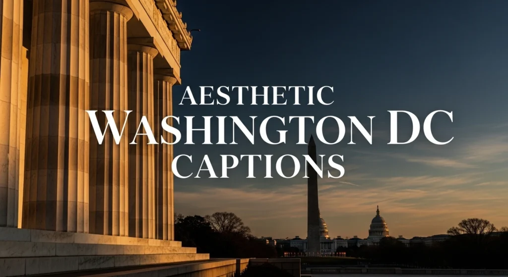 Aesthetic Washington DC Captions
