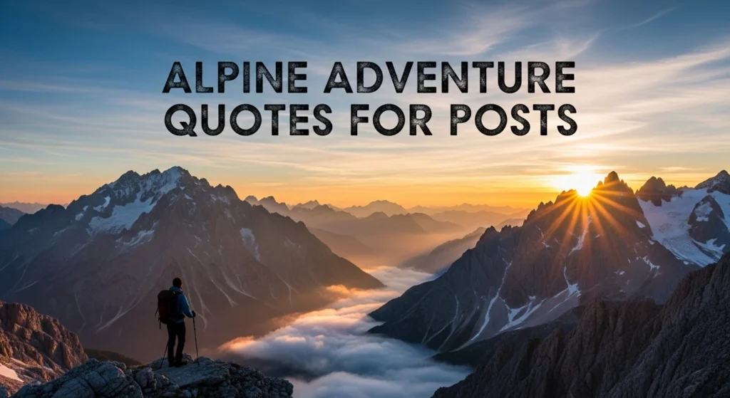 Alpine Adventure Quotes For Posts