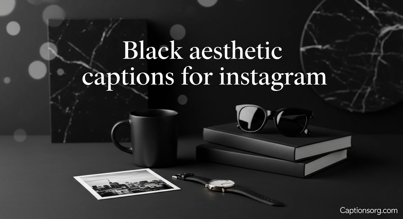 Black aesthetic captions for instagram