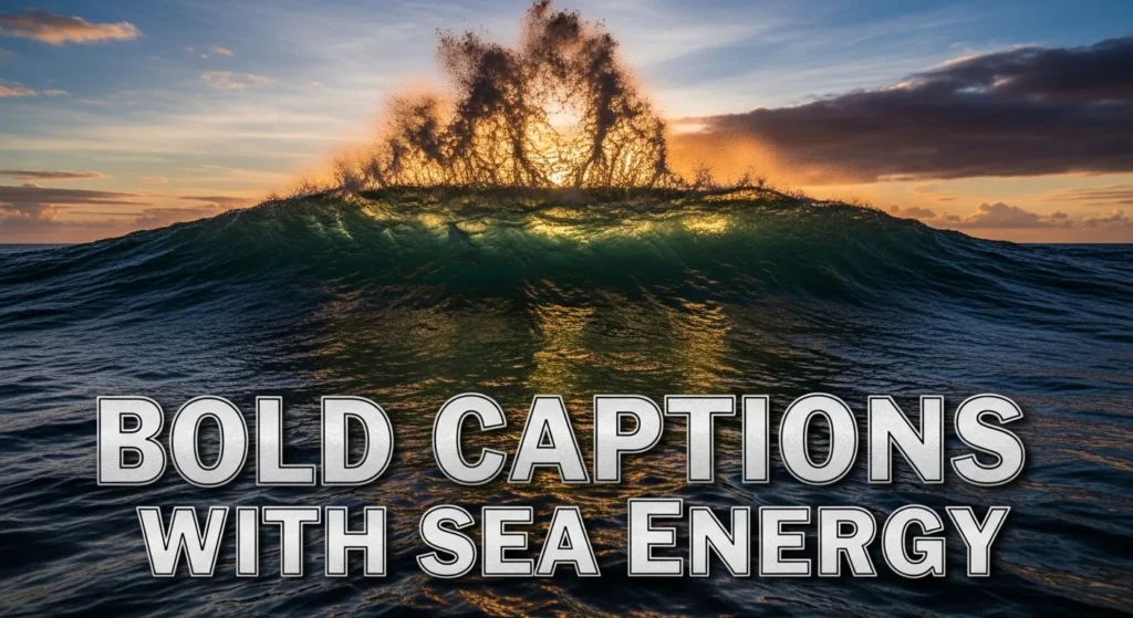 Bold Captions With Sea Energy