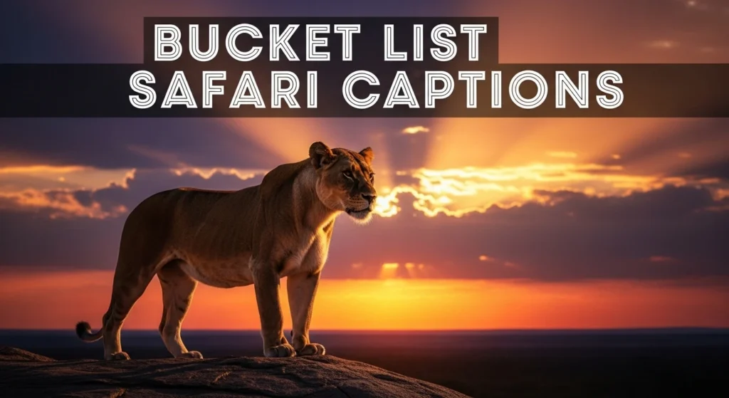 Bucket List Safari Captions