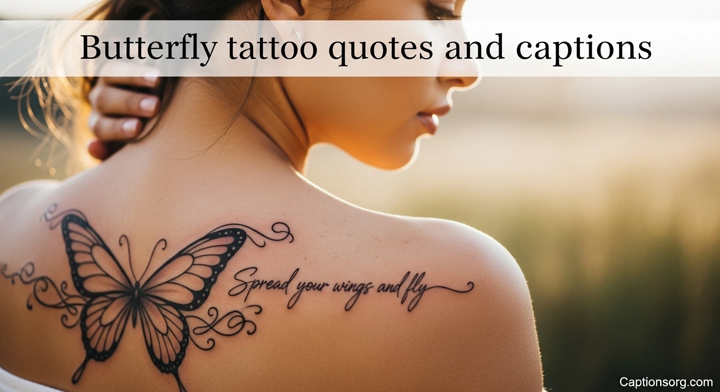 Butterfly tattoo quotes and captions