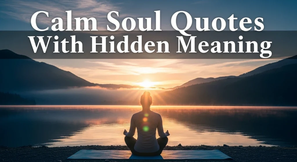 Calm Soul Quotes With Hidden Meaning