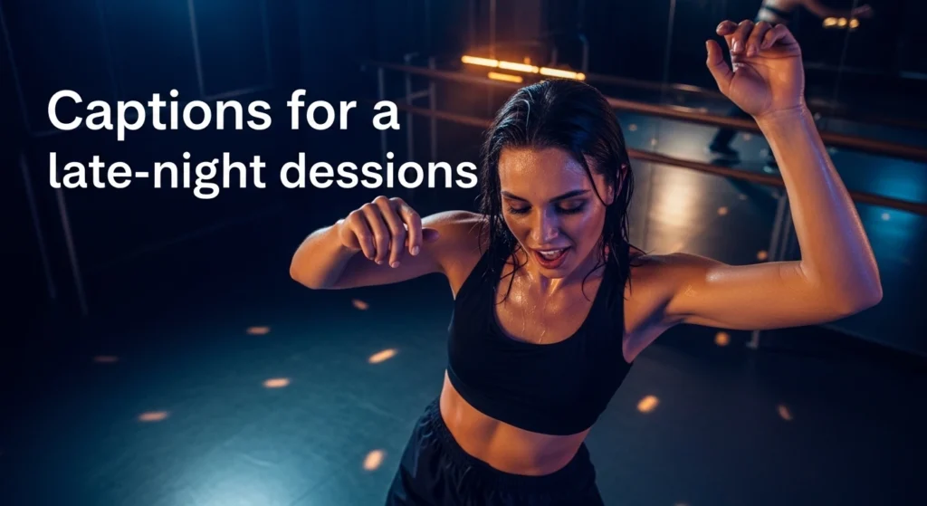 Captions for late-night dance sessions