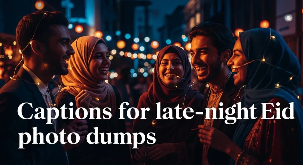 Captions for late-night Eid photo dumps