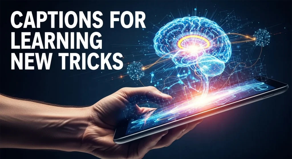 Captions for Learning New Tricks