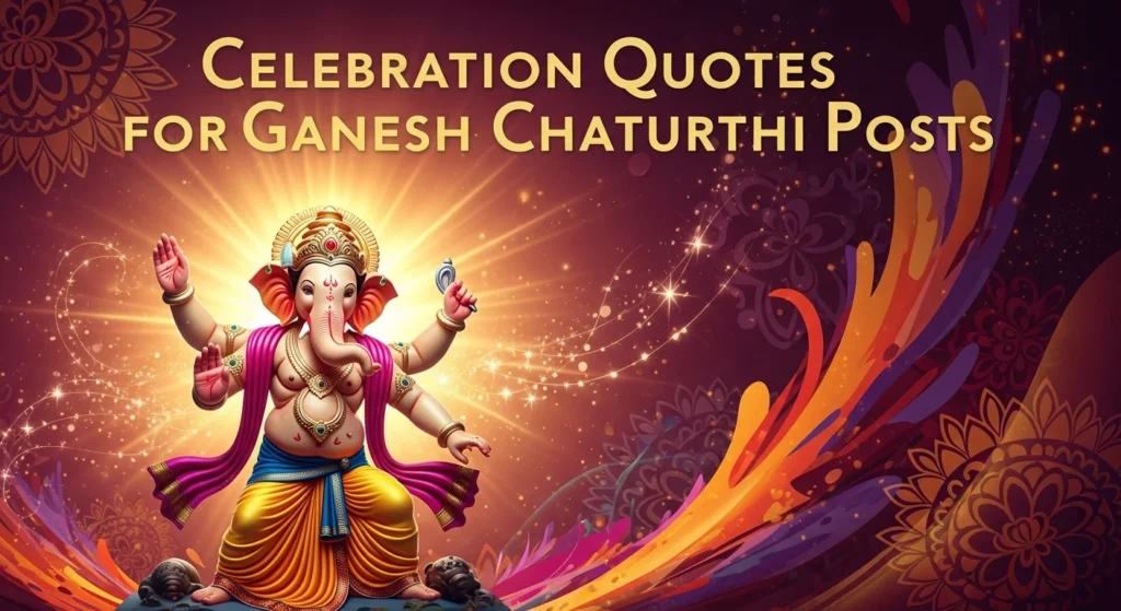 Celebration Quotes for Ganesh Chaturthi Posts