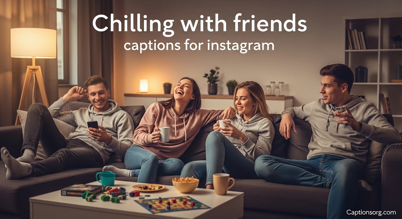Chilling with friends captions for instagram