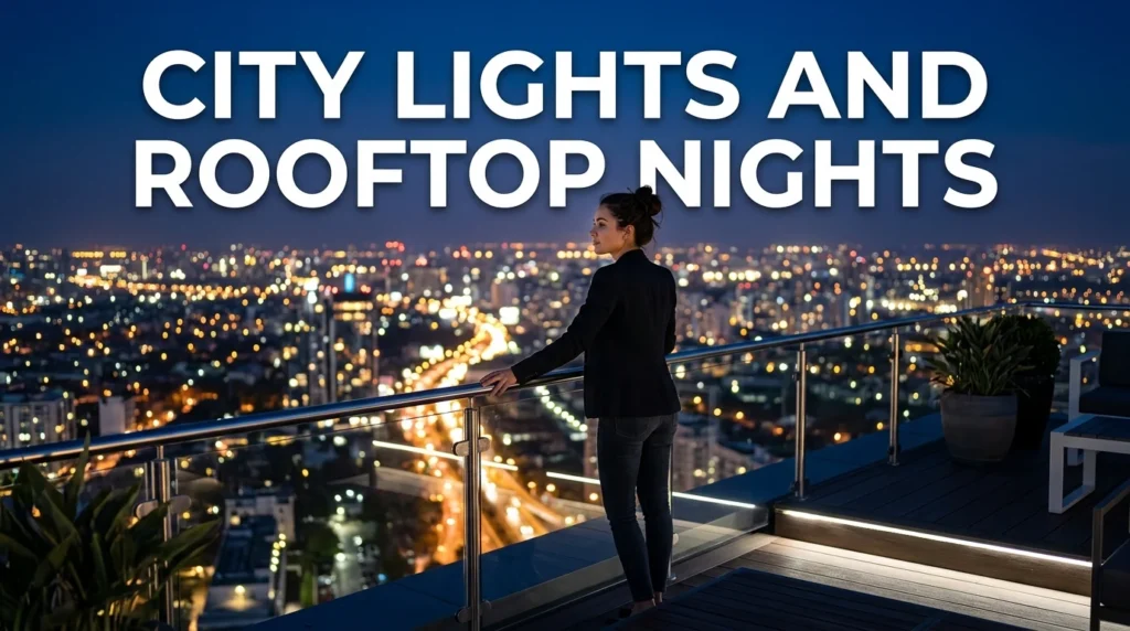 City lights and rooftop nights