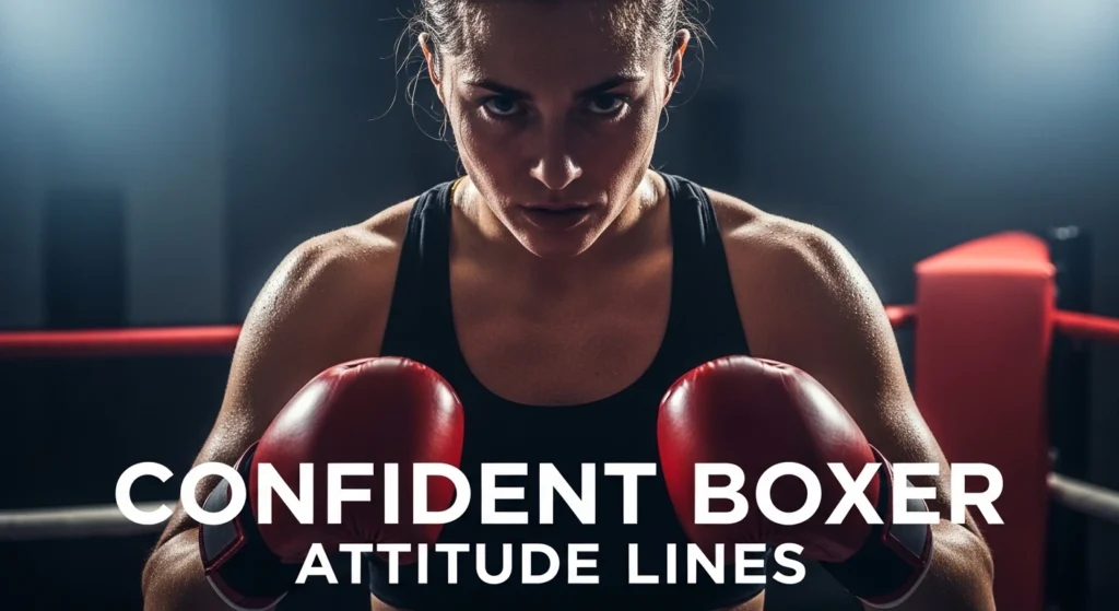 Confident Boxer Attitude Lines