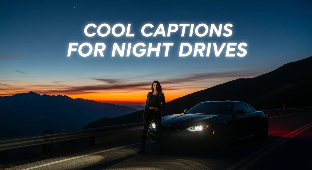 Cool Captions for Night Drives