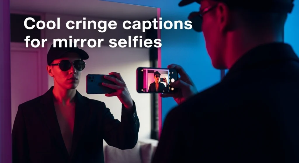 Cool cringe captions for mirror selfies