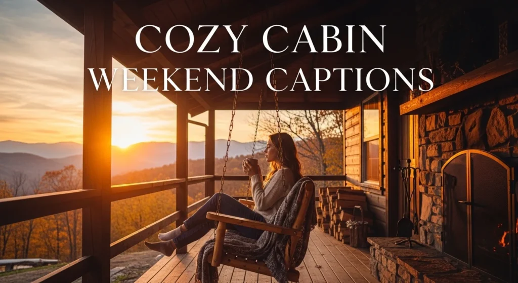Cozy Cabin Weekend Captions