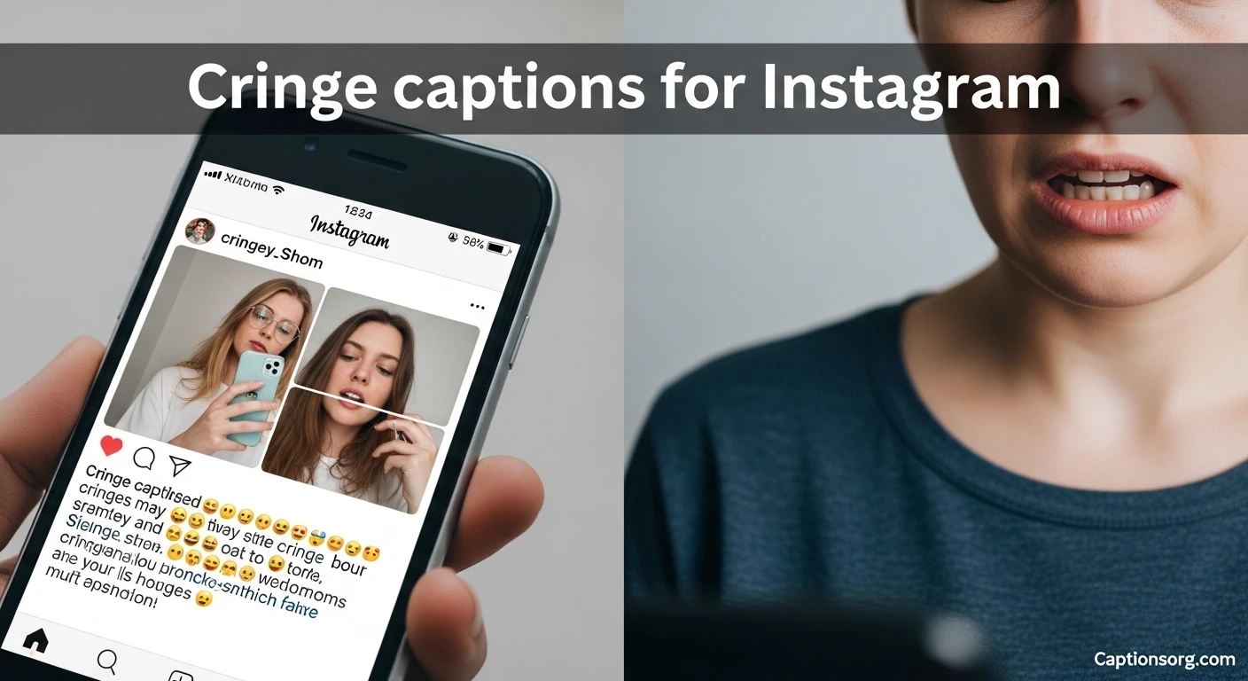 Cringe captions for instagram