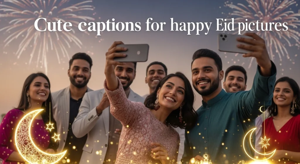 Cute captions for happy Eid pictures