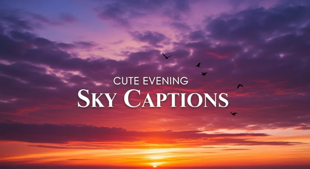 Cute Evening Sky Captions