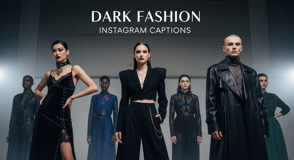Dark Fashion Instagram Captions