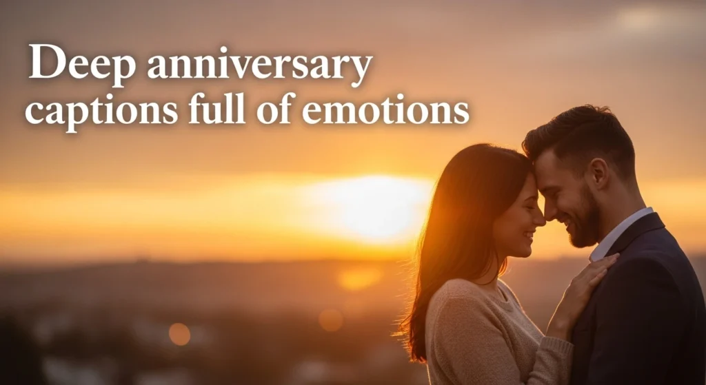 Deep anniversary captions full of emotions