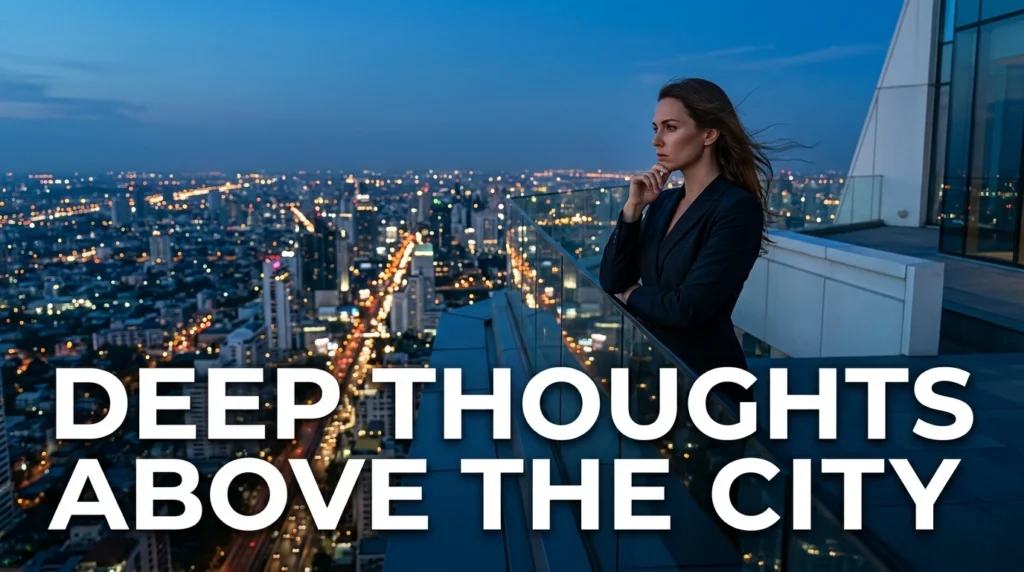 Deep thoughts above the city